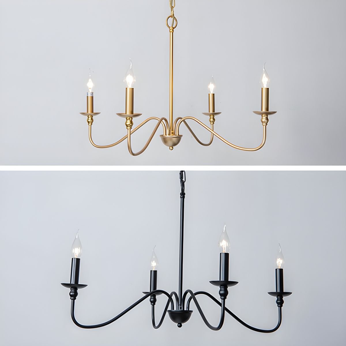 Timeless Gold Candle Chandelier