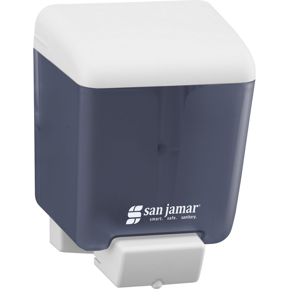 San Jamar SN30TBL Manual 30 oz. Wall-Mounted Liquid Soap Dispenser， Arctic Blue