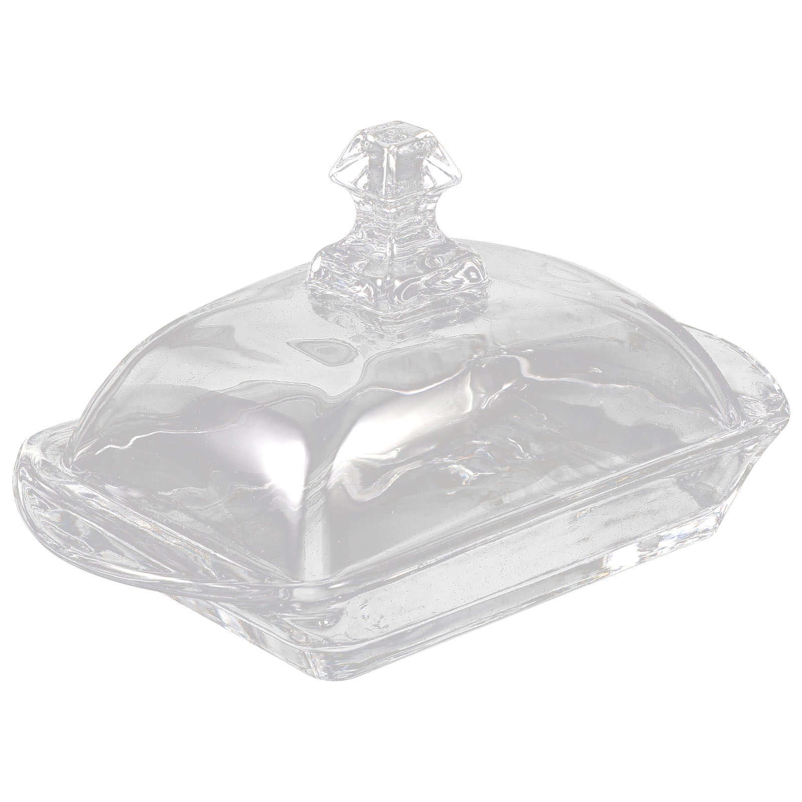 1 Set of Covered Butter Dish Glass Butter Dish Transparent Butter Tray Cheese Butter Dish with Lid