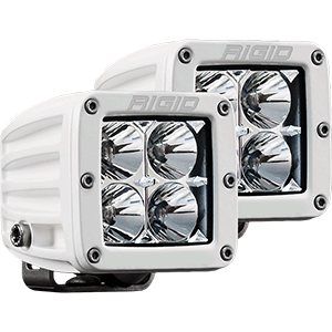 Rigid Industries 602113 Flood Light， White D-Series Pro， Pair