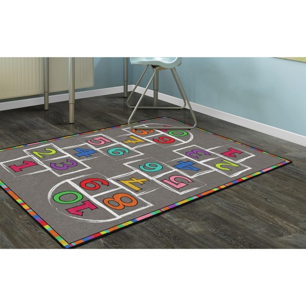 Flagship Carpets Hopscotch Rainbow Numbers Children x27 s Area Rug 3 x27 X 5 x27