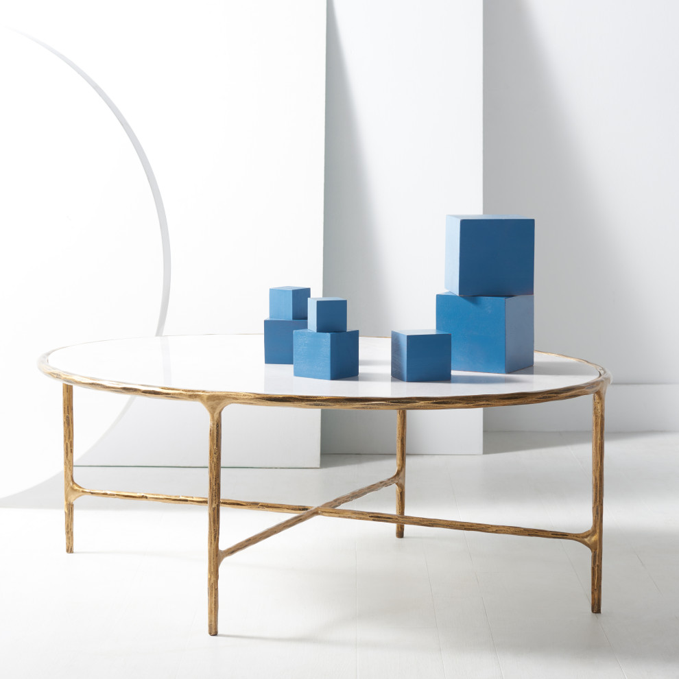 Safavieh Couture Jessa Oval Metal Coffee Table   Contemporary   Coffee Tables   by Safavieh  Houzz