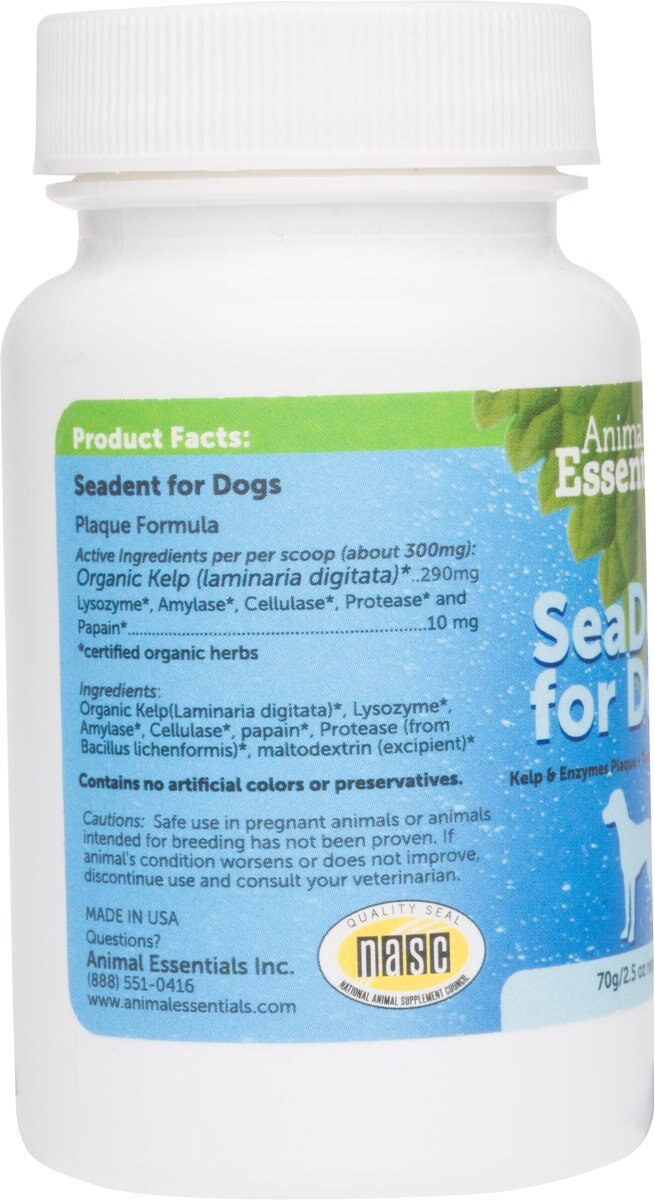 Animal Essentials SeaDent Kelp and Enzymes Plaque and Tartar Control Dog Supplement