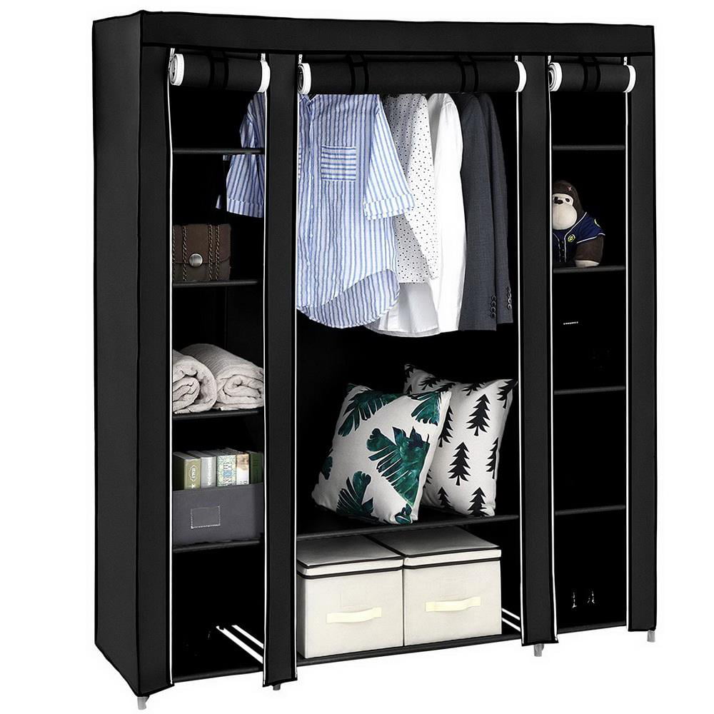 FCH 69" Heavy Duty Clothes Portable Closet, Black