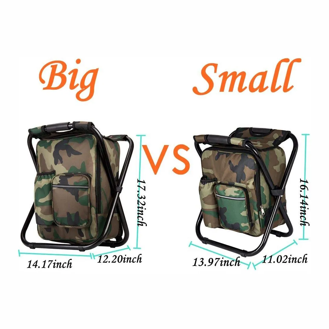 Multifunction Fishing Backpack Chair Portable Seat Hiking Camouflage Camp Stool Fold Cooler Insulated backpack cooler bag chair