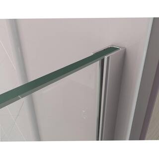 DreamLine Aqua Fold 56 in. to 60 in. x 58 in. Semi-Frameless Hinged Tub Door with Extender in Chrome SHDR-3636580-EX-01