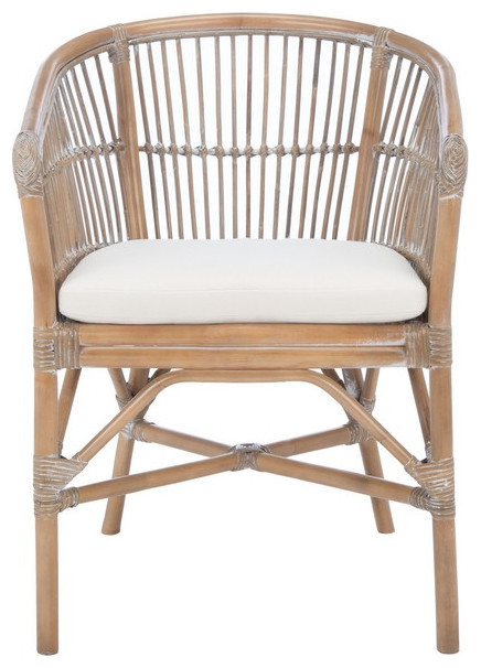 Alicia Rattan Accent Chair Gray Whitewash/White   Tropical   Armchairs And Accent Chairs   by V.S.D Furniture  Houzz