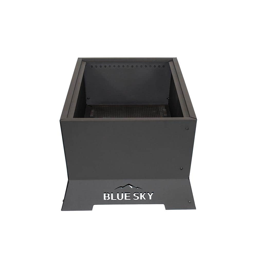 BLUE SKY OUTDOOR LIVING The Peak 38 in. x 22 in. Rectangle Steel Wood Patio Smokeless Fire Pit SFP382216R-B