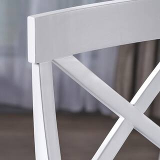 Noble House Roshan White Finish Wood Dining Chairs (Set of 2) 41121