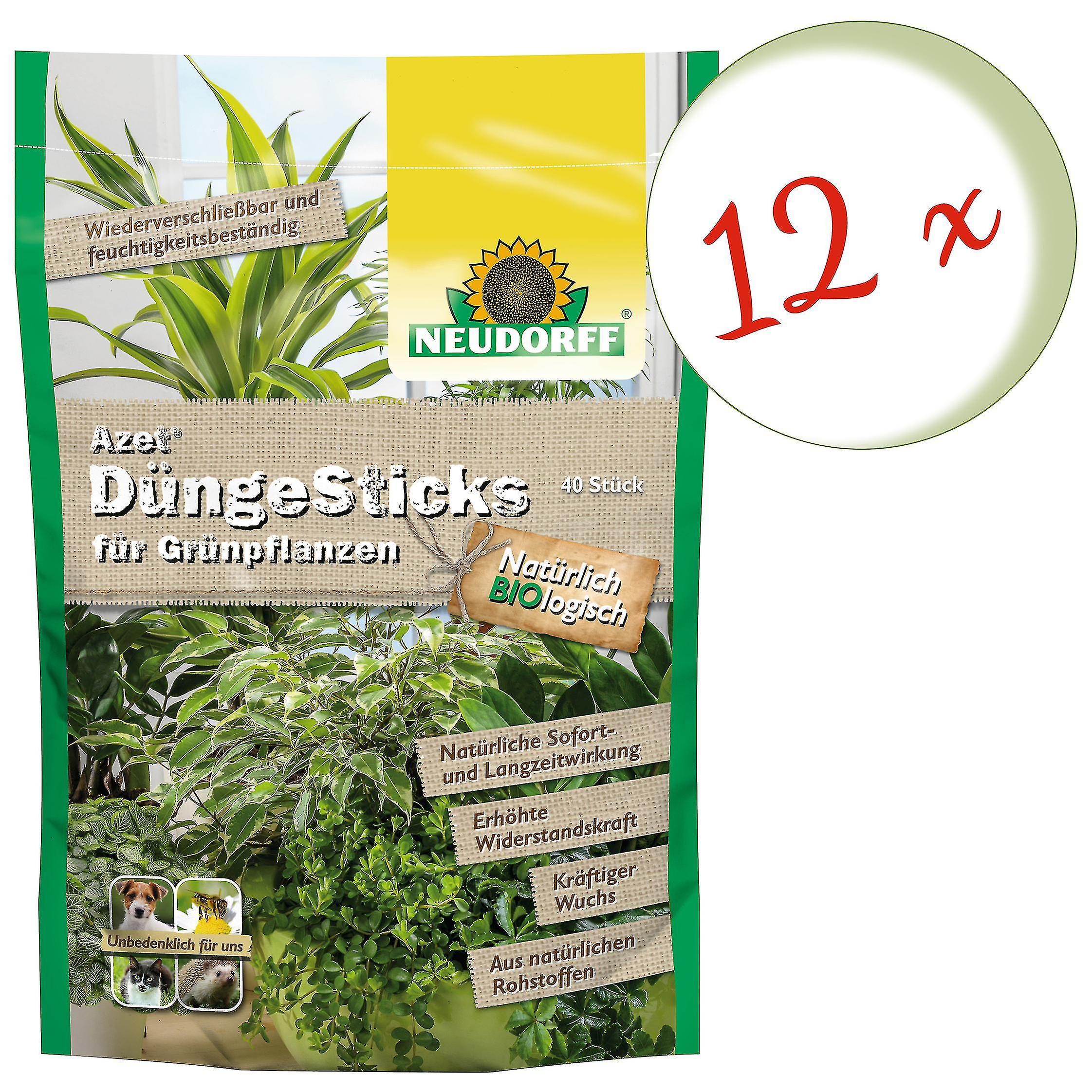 12 x NEUDORFF AzetSticks? for green plants， 40 sticks