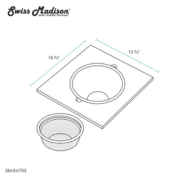 15.75 x 16.75 Flatform with Colander and Mixing Bowl