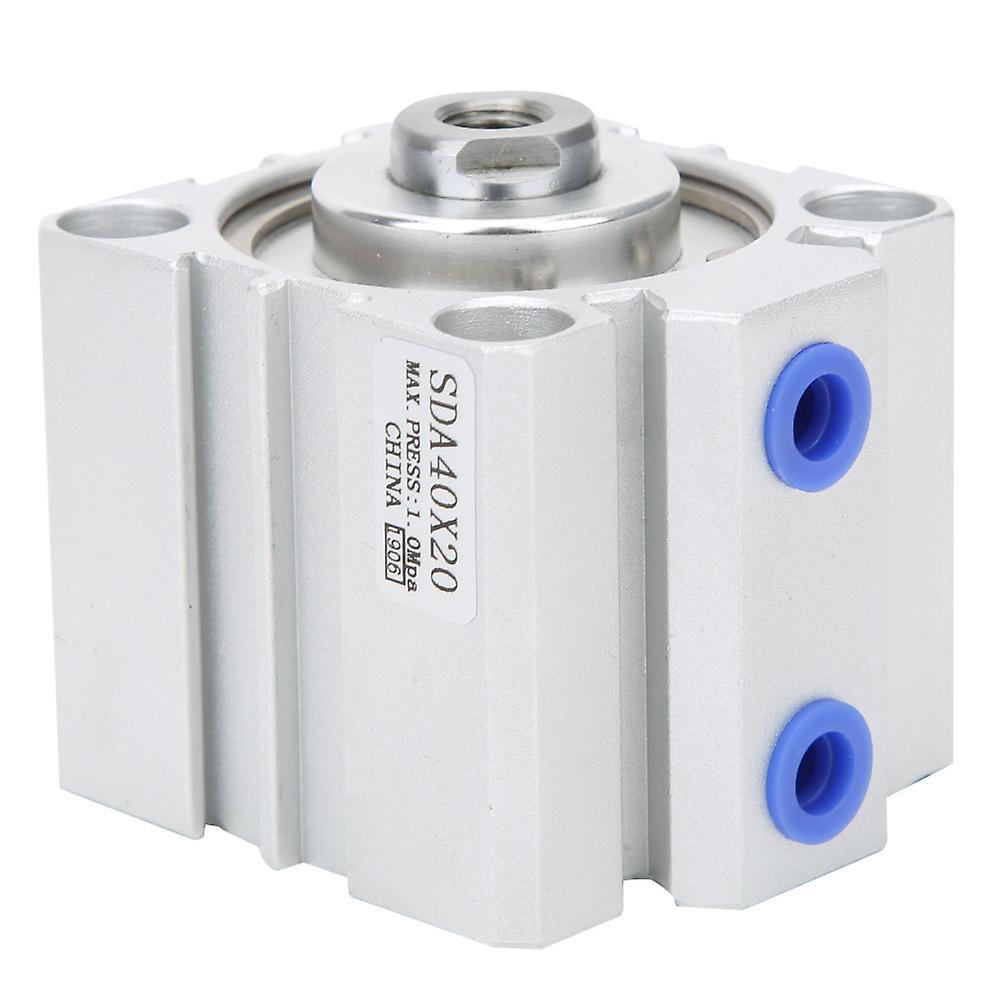 Sda40 Thin Air Cylinder Aluminum Alloy Double Action Pneumatic Components 10/15/20mmsda40x20