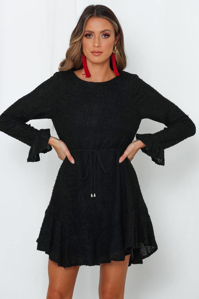 Keep Me Warm At Night Dress Black