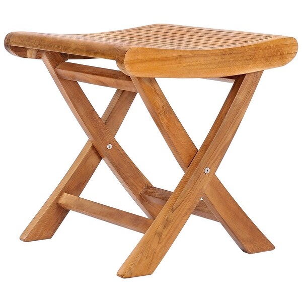 Chic Teak Italy Teak Wood Outdoor Footstool / Side Table，made from AGrade Teak Wood