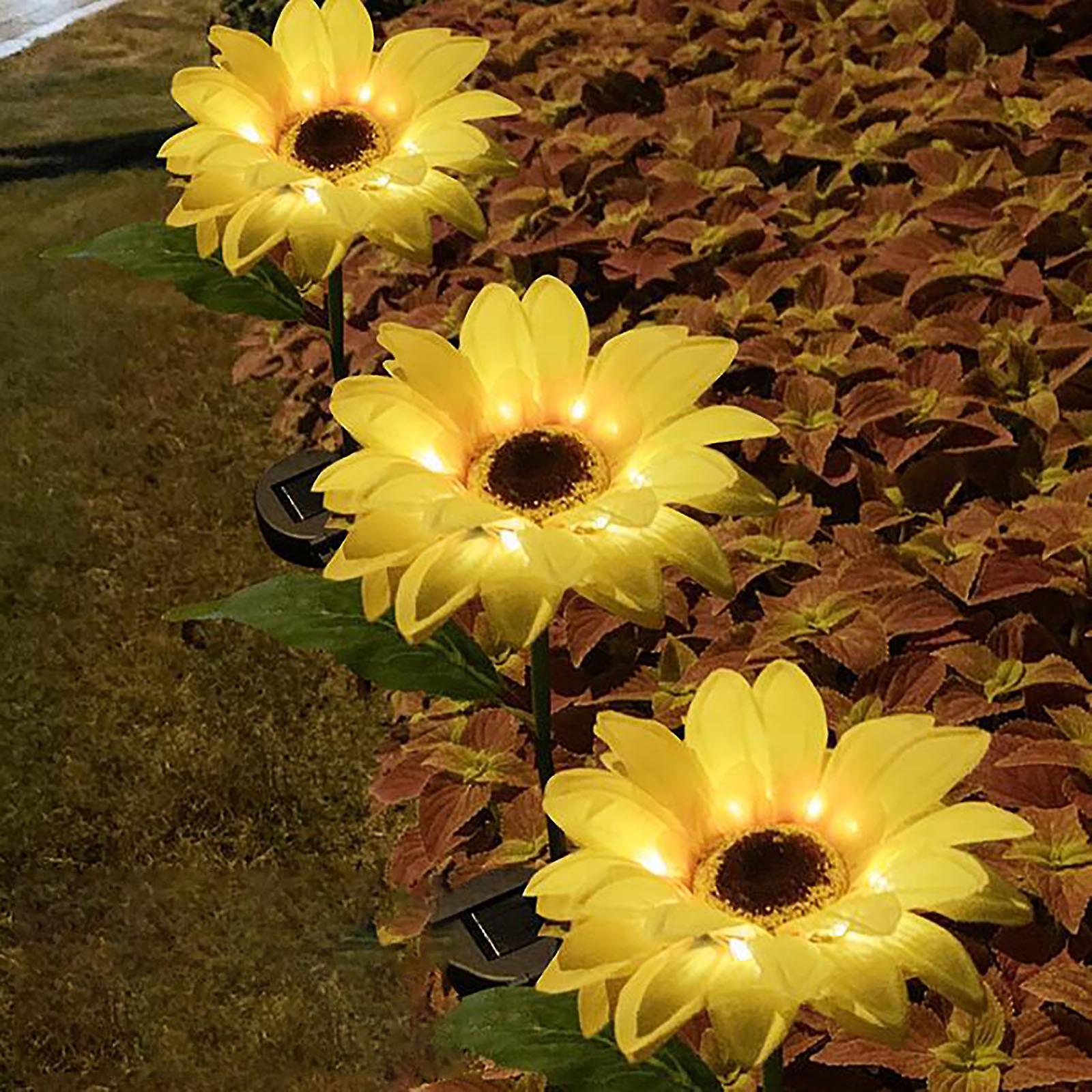 Outdooutdoor Solar Sunflower 8led Ground Light Landscape Light Lawn Light