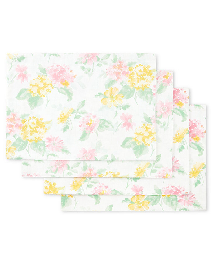 Martha Stewart Amber Floral Placemat Set 4-Pack 13 x 17.5