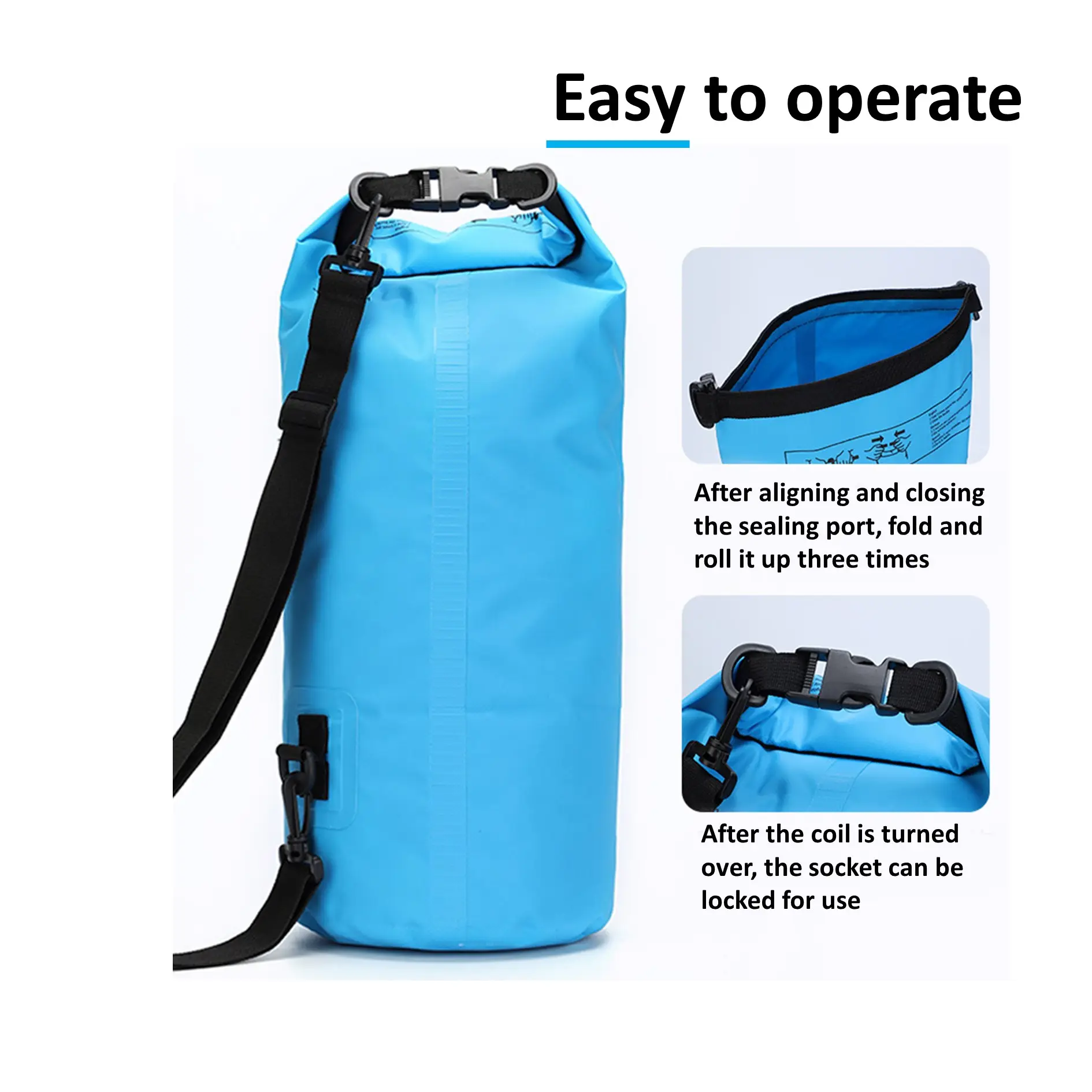 10L Outdoor Camping Hiking Travelling Bag Mountaineering Beach Bag Dry wet Separation Package Waterproof Dry Bag