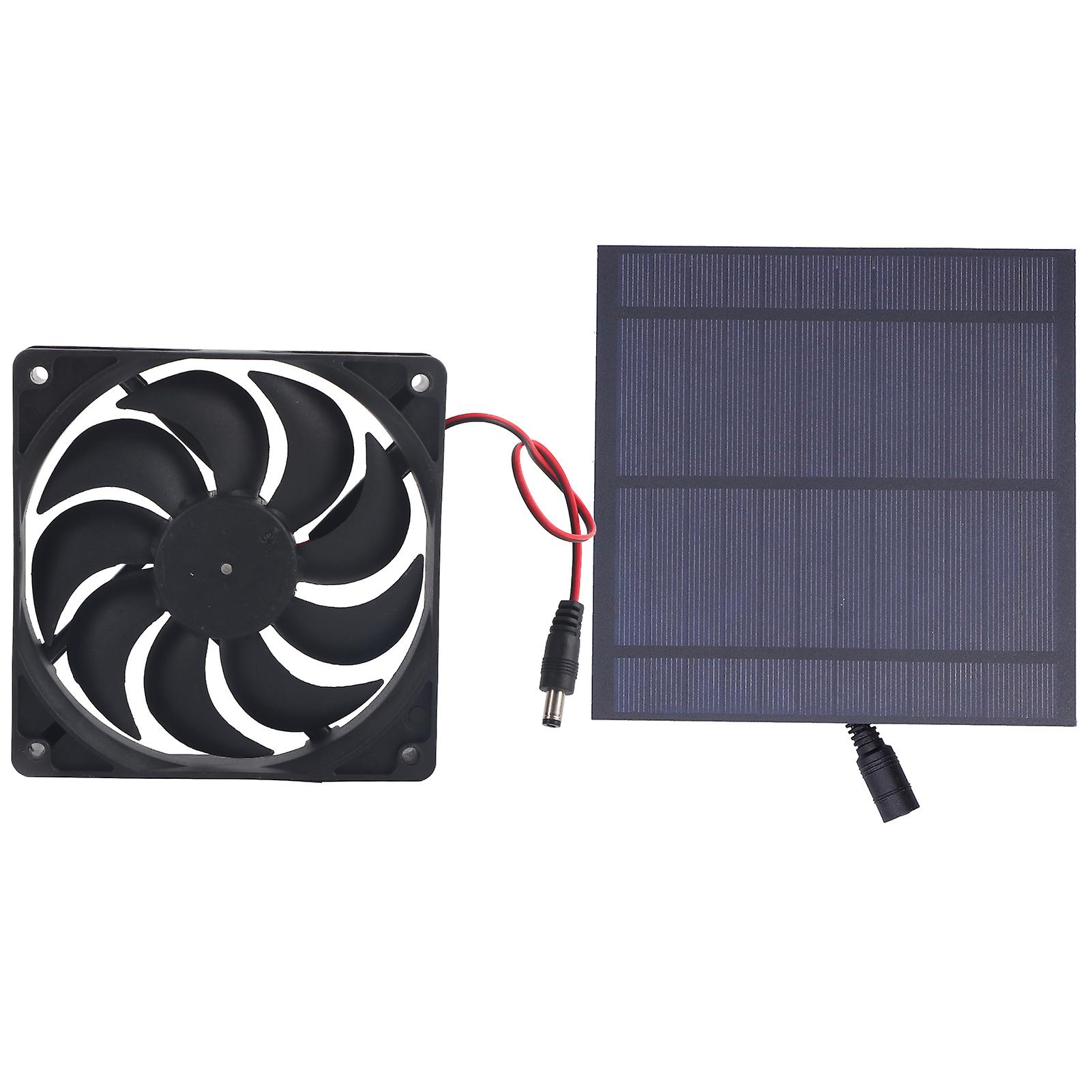 5w Solar Panel Board With Ventilation Fan For Greenhouse Pet House Kennel Cooling