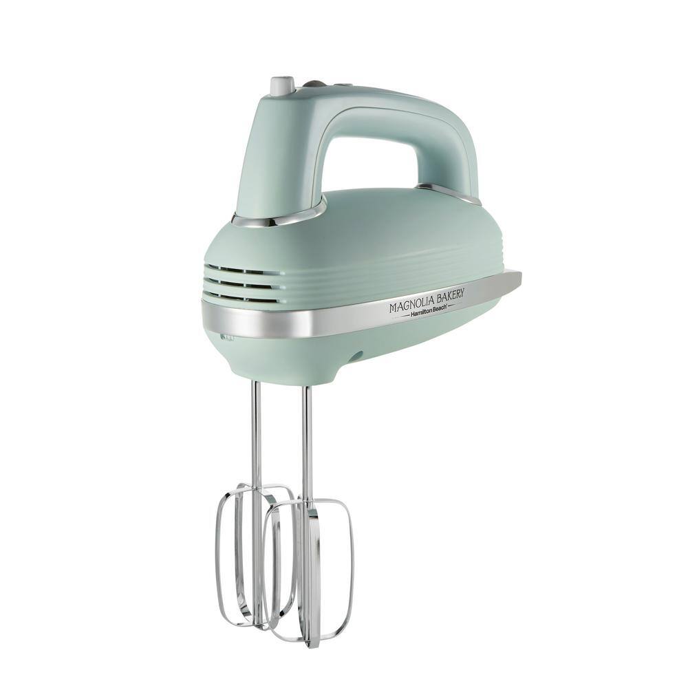 Magnolia Bakery 5-Speed Blue Hand Mixer with Storage Case 62601