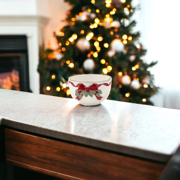 Spode Christmas Tree Tea Light Made Of Fine Earthenware Gold Ribbons