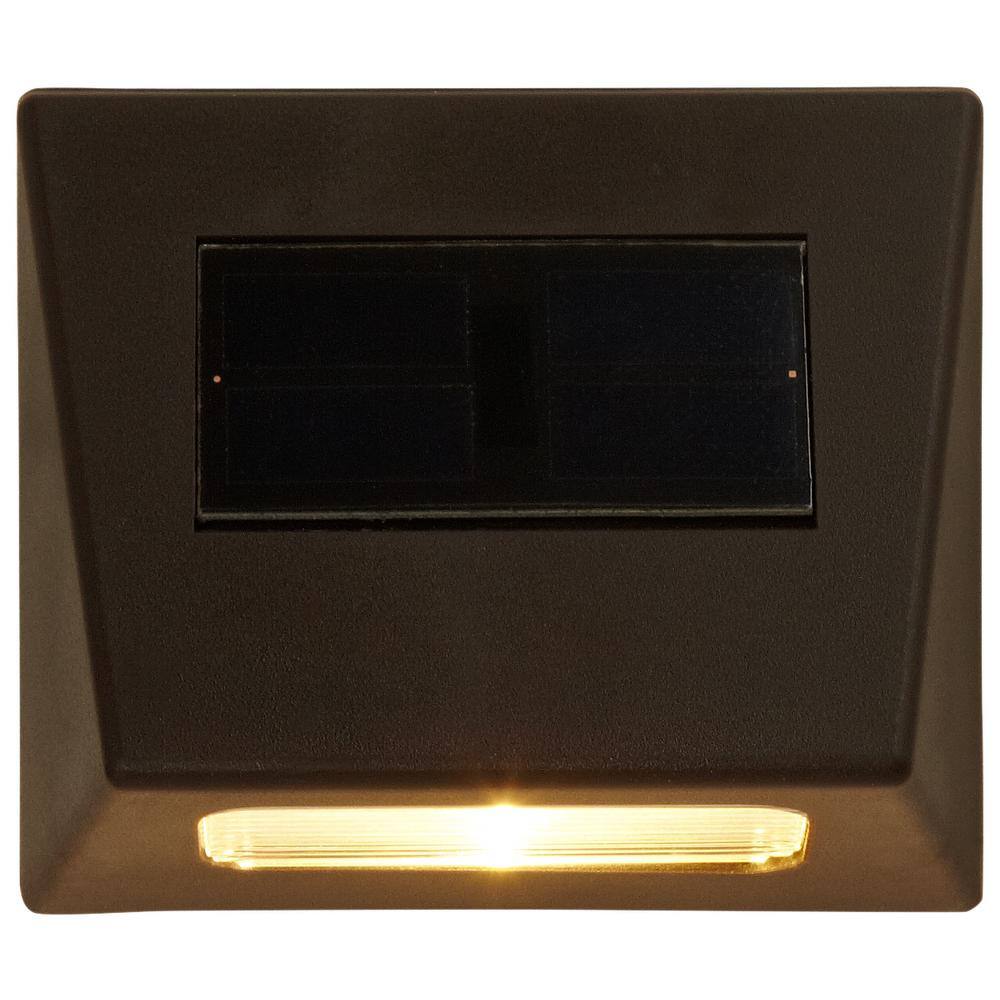 Hampton Bay Solar Bronze Integrated LED Downcast Deck Light (4-Pack) 43039