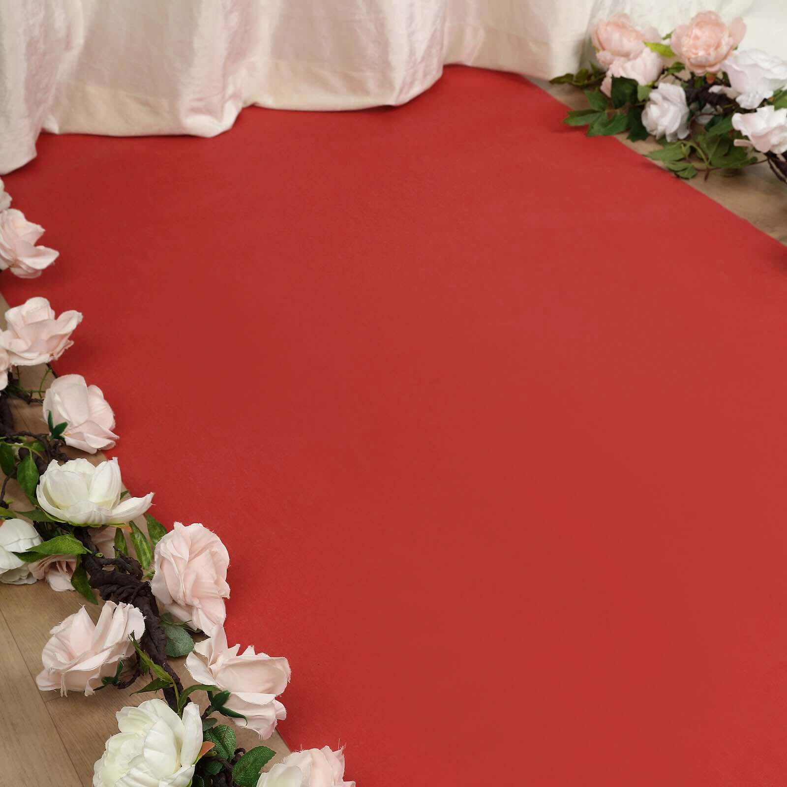 Hollywood Red Carpet Runner for Party, Red Rayon Wedding Aisle Runner 3ftx100ft