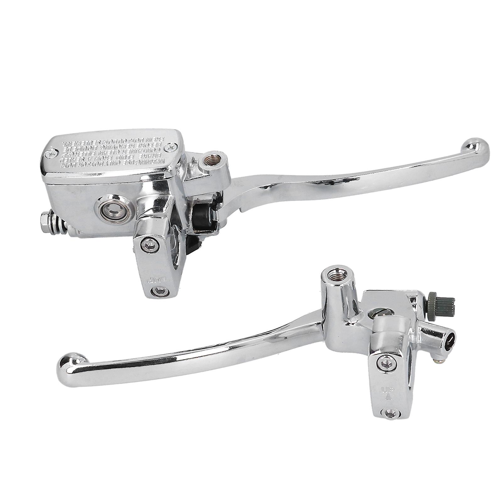 2pcs 1in Brake Clutch Master Lever Aluminum Alloy Universal Accessory For Motorcycle