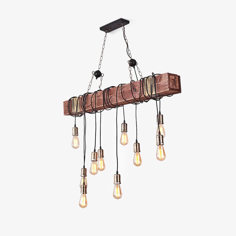 Wood Hanging Multi Chandelier