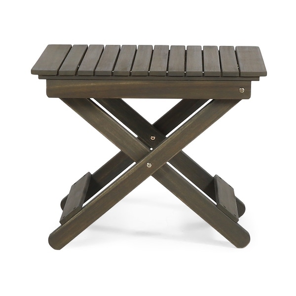 Roomfitters Outdoor Folding Wooden Side Table，Navy Blue