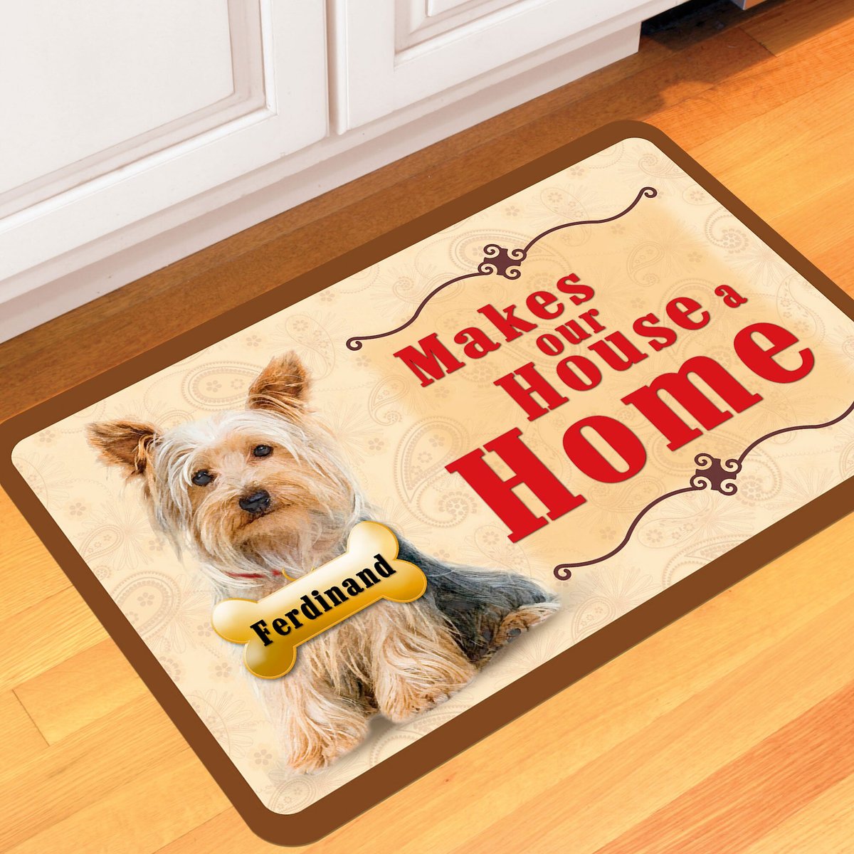 Bungalow Flooring Makes Our House A Home Yorkshire Terrier Personalized Floor Mat