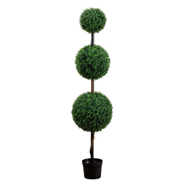 6' Artificial Triple Ball Boxwood Topiary Tree (Indoor/Outdoor)