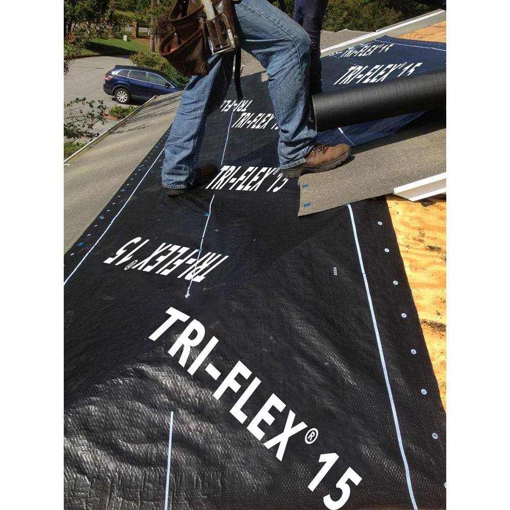 GCP Applied Technologies 48 in. x 250 ft. Tri-Flex 15 Roll Synthetic Roofing Underlayment 5008069