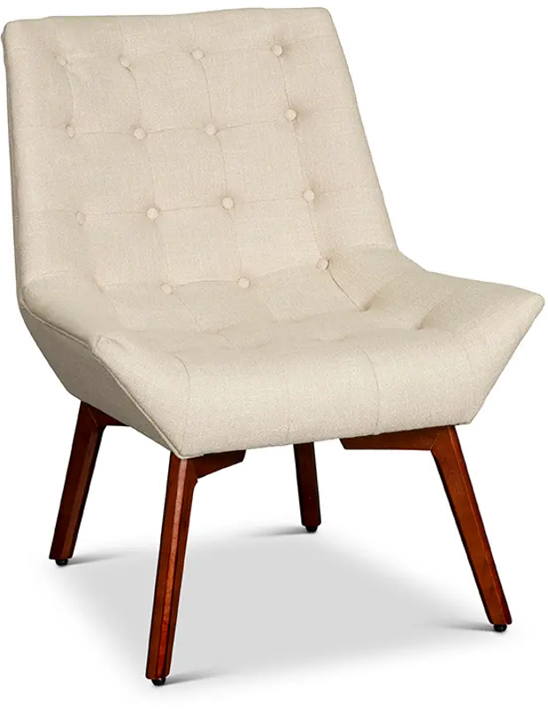 Ventura Mid Century Modern Beige Accent Chair