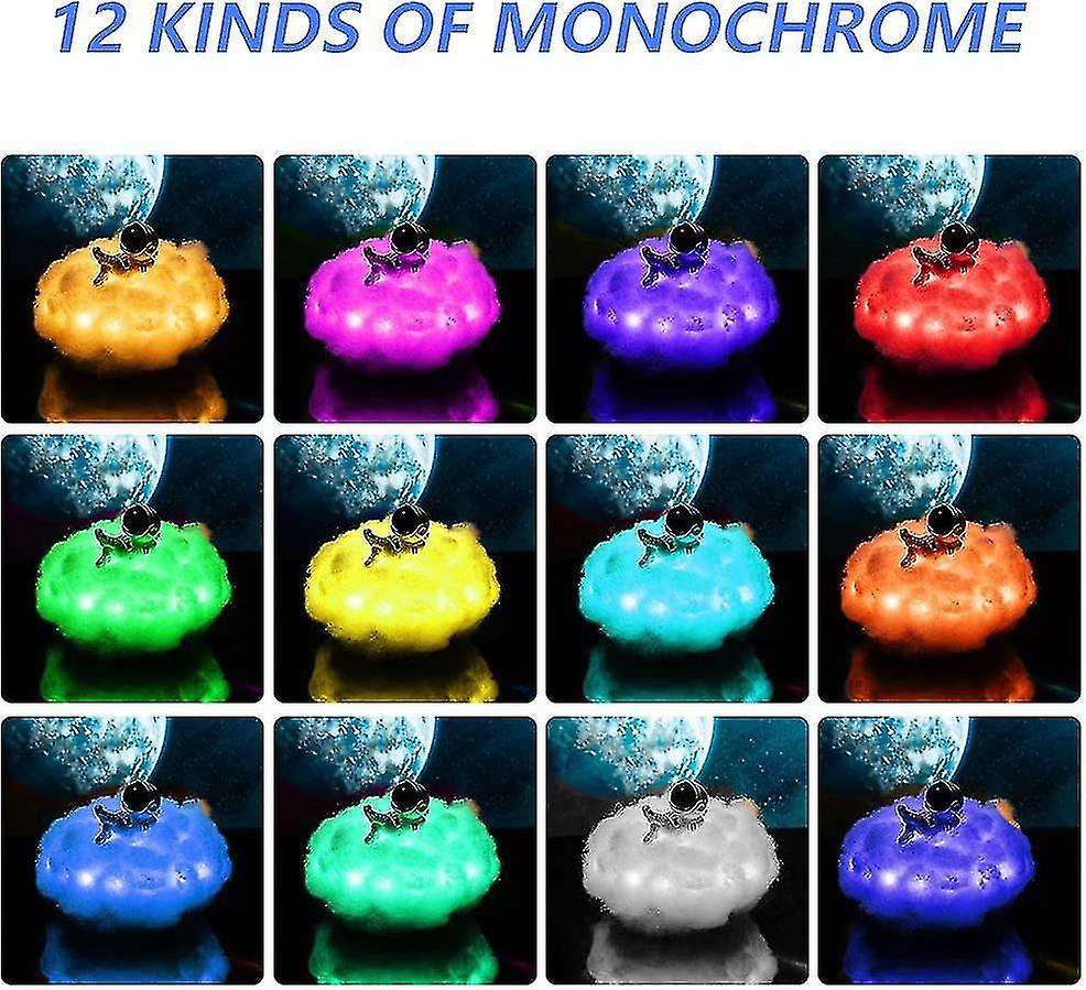 Led Cloud Light Colorful Cloud Astronaut Light Colorful Cloud Light With Rainbow Effect Creative Gif