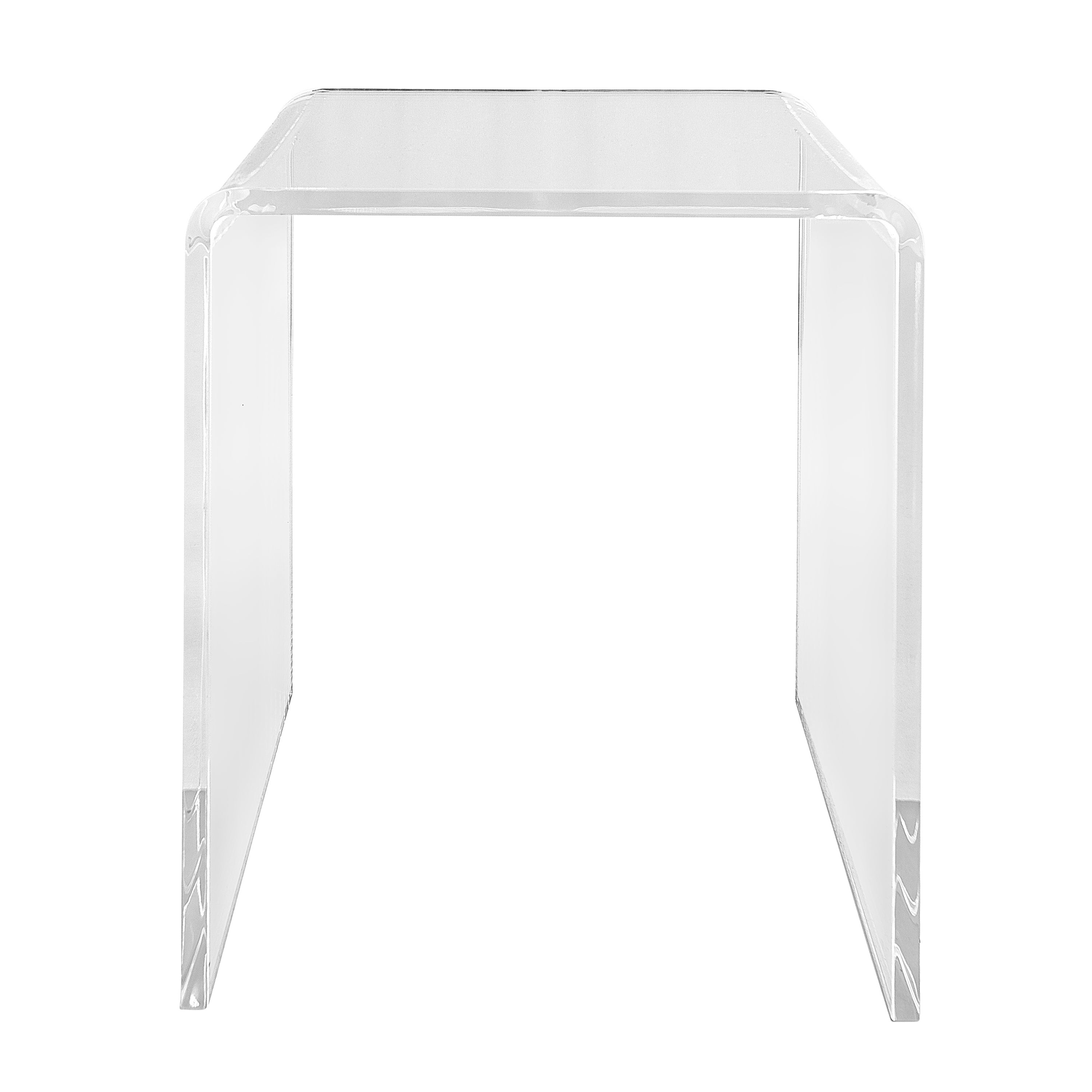 Veobreen 16-inch Side Table in Clear Acyrlic