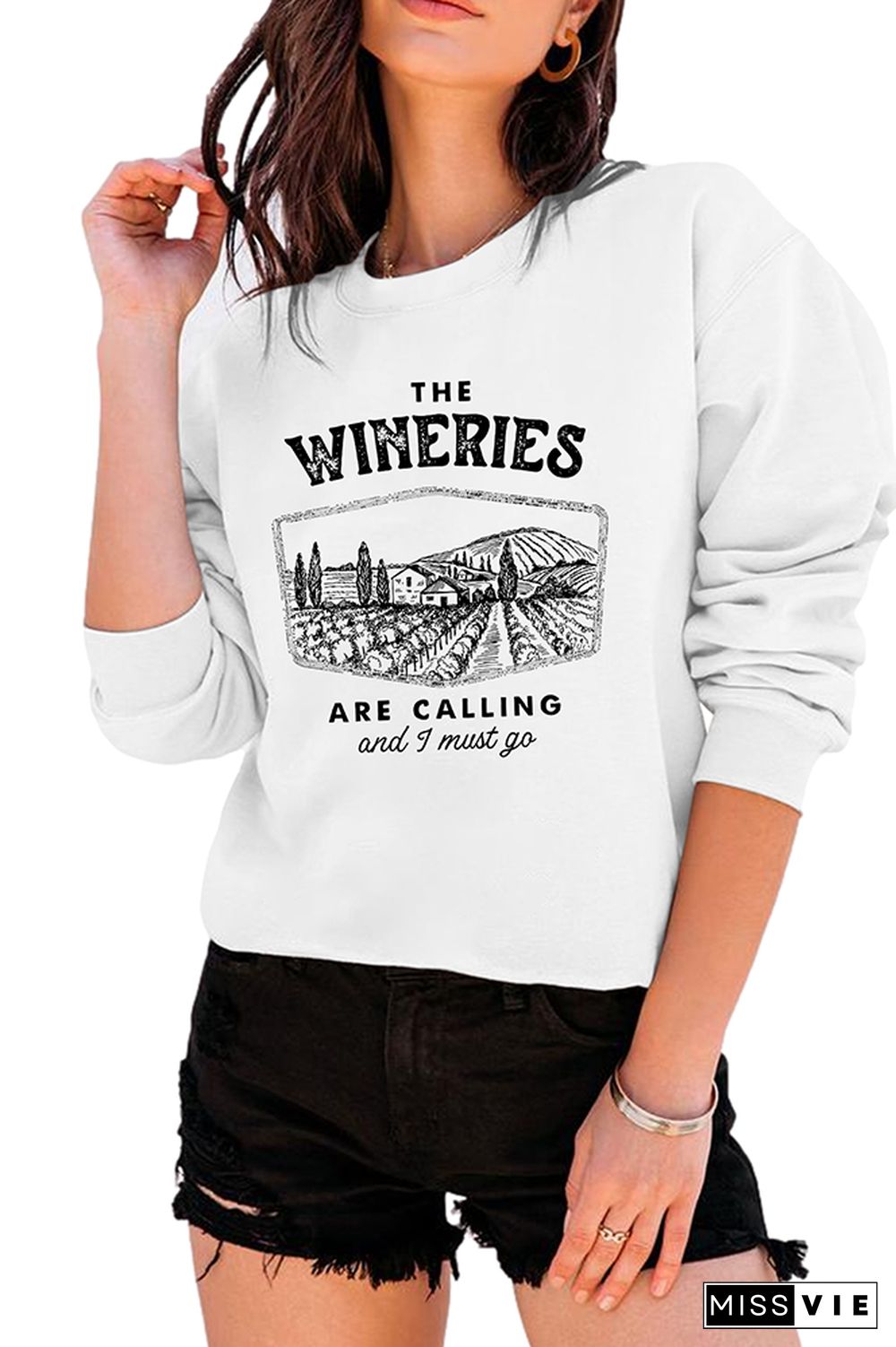 The Wineries Are Calling And I Must Go Longsleeve Sweatshirt Wholesale