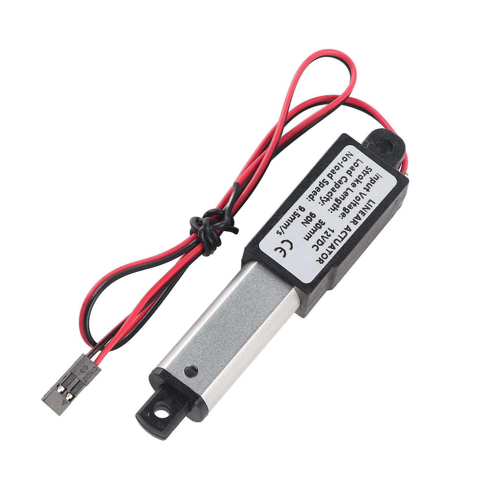 Mini Electric Linear Actuator Waterproof Micro Small Motion Dc12v 30mm Stroke For Robot Diyforce 90n Speed 9.5mm/s