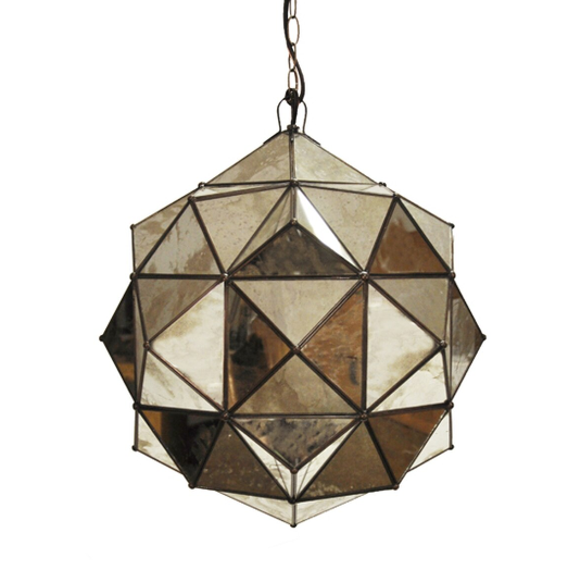 Round Faceted Pendant in Various Colors