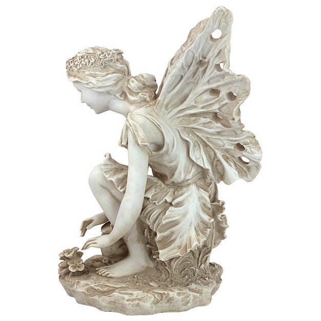 Design Toscano Fiona The Flower Fairy Sculpture Off white