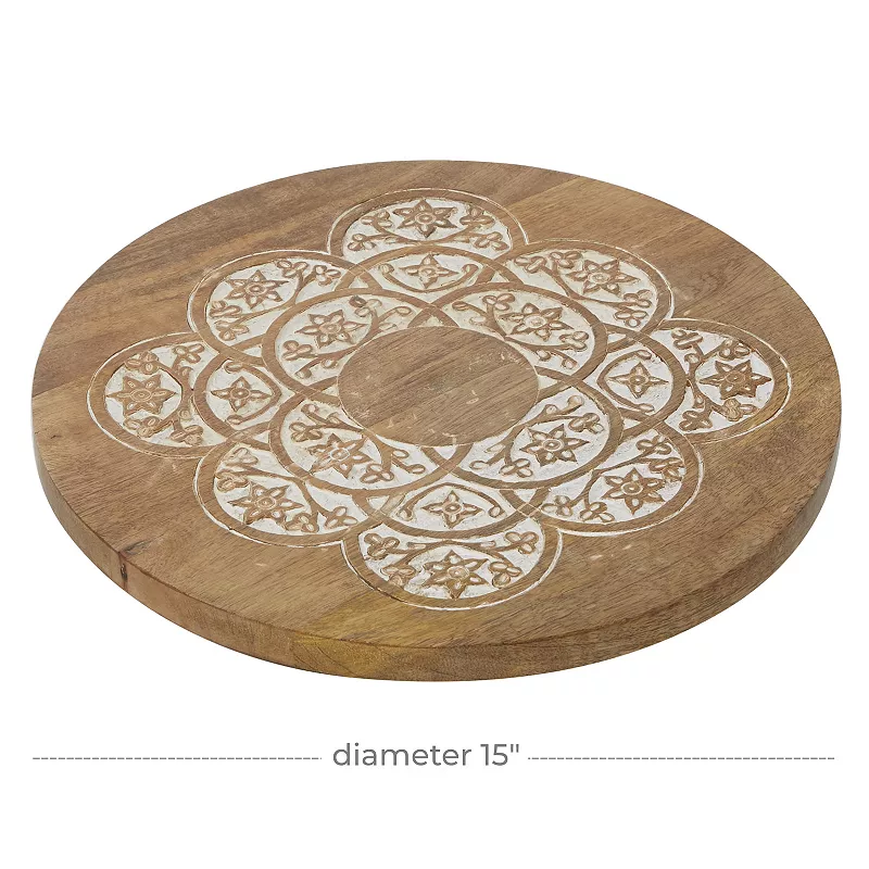 Stella and Eve Wooden Lazy Susan Cake Stand