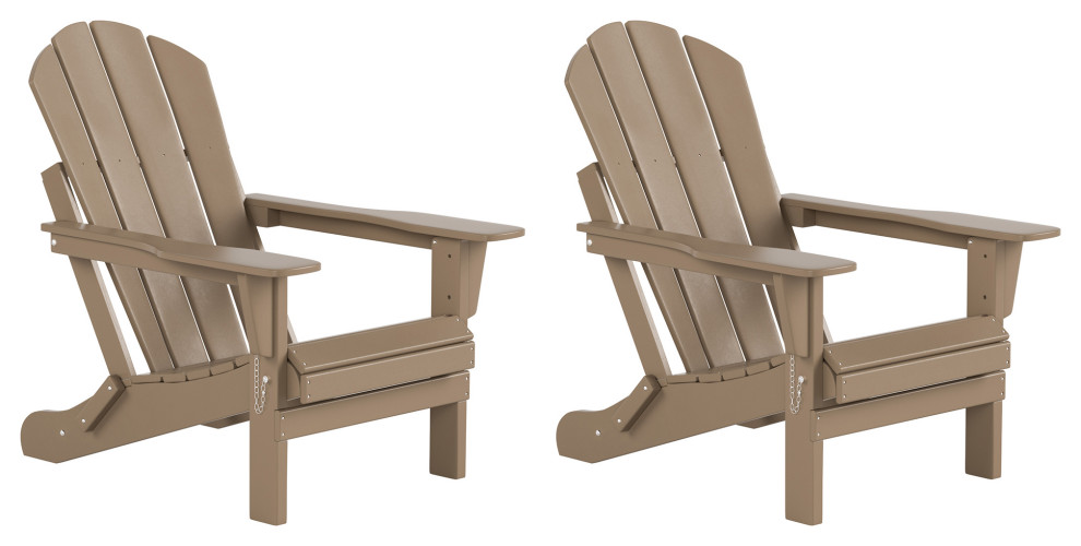 WestinTrends 3PC Outdoor Patio Adirondack Chairs w/Coffee Table Set  Bistro Set   Transitional   Outdoor Pub And Bistro Sets   by WestinTrends  Houzz