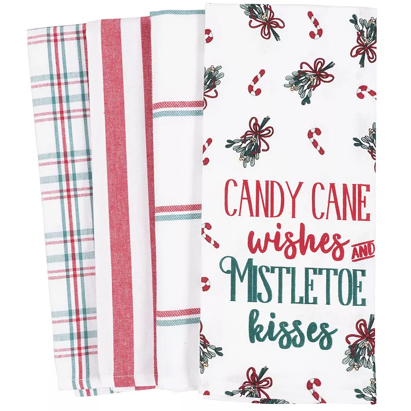 KAF HOME Candy Cane Kitchen Towel 4-pk.