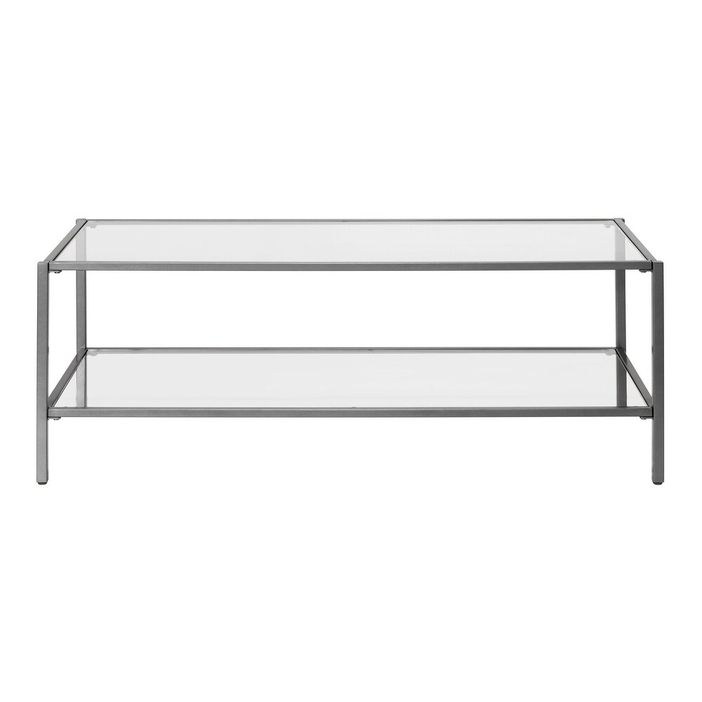 Carbon Loft Heimlich Metal/Glass Rectangle Coffee Table