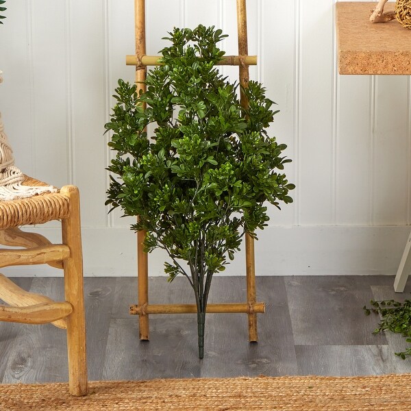 2.5' Tea Leaf Artificial Plant UV Resistant (Indoor/Outdoor)