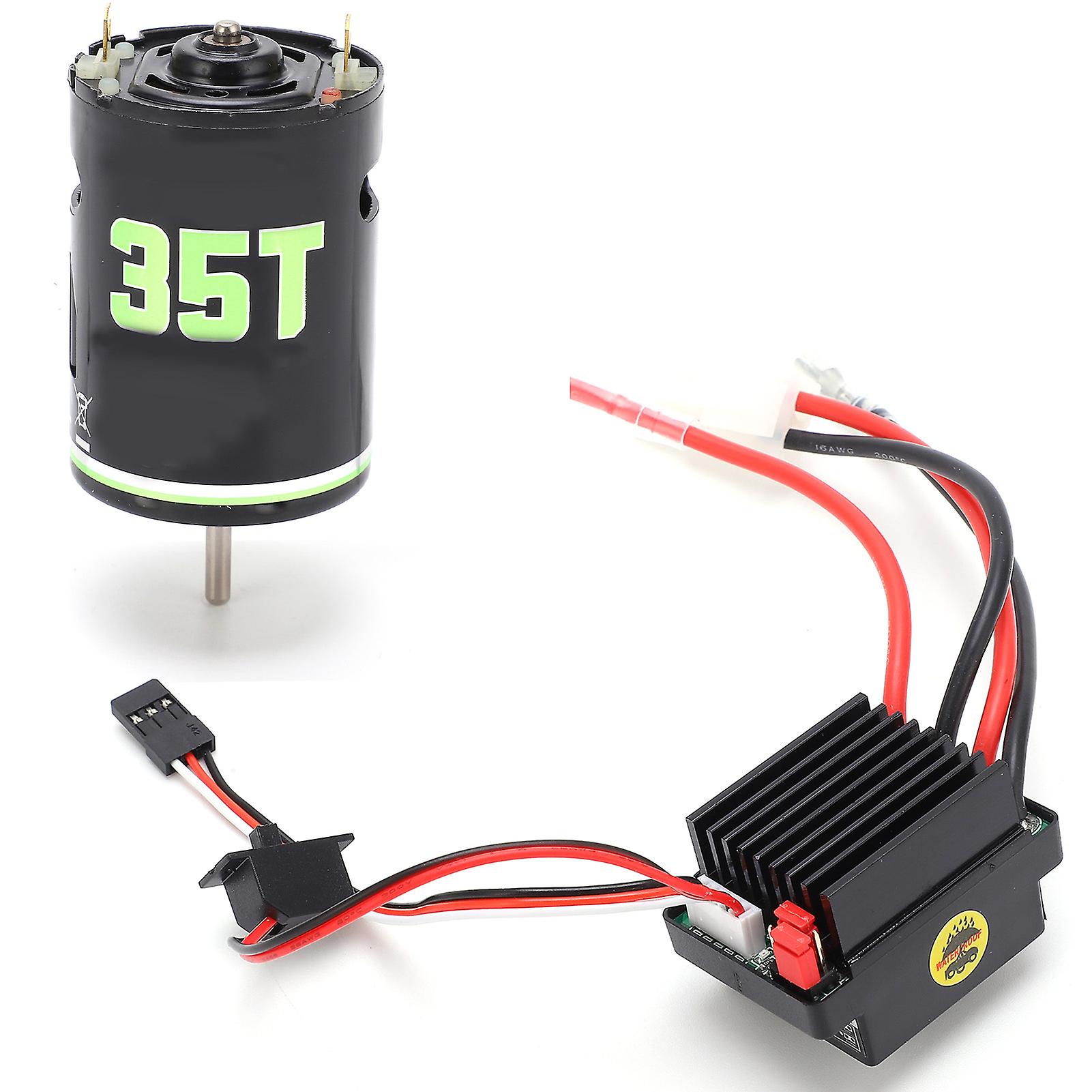 High Torque 540 Brushed Motor 320a Esc Combo Set For Axial Scx10 / Trx4 D90 / Redcat / Gen8 Rc Crawler35t