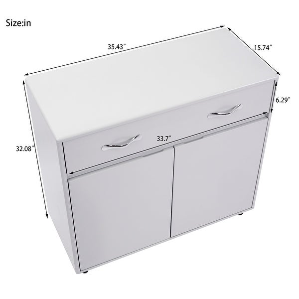 Two door Side Table 35.43(L)x 15.75(W)x 32.09(H) inches