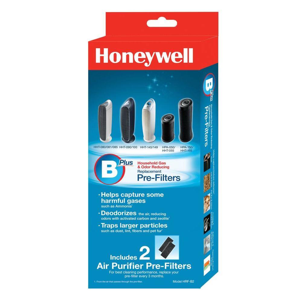 Honeywell Premium Household Gas and Odor Reducing Pre-Filter B (2-Pack) HRF-B2