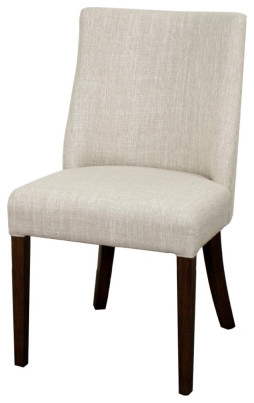 Jesenia Fabric Chair Dark Brown Legs  Rice (Set Of 2)   Transitional   Dining Chairs   by Virgil Stanis Design  Houzz