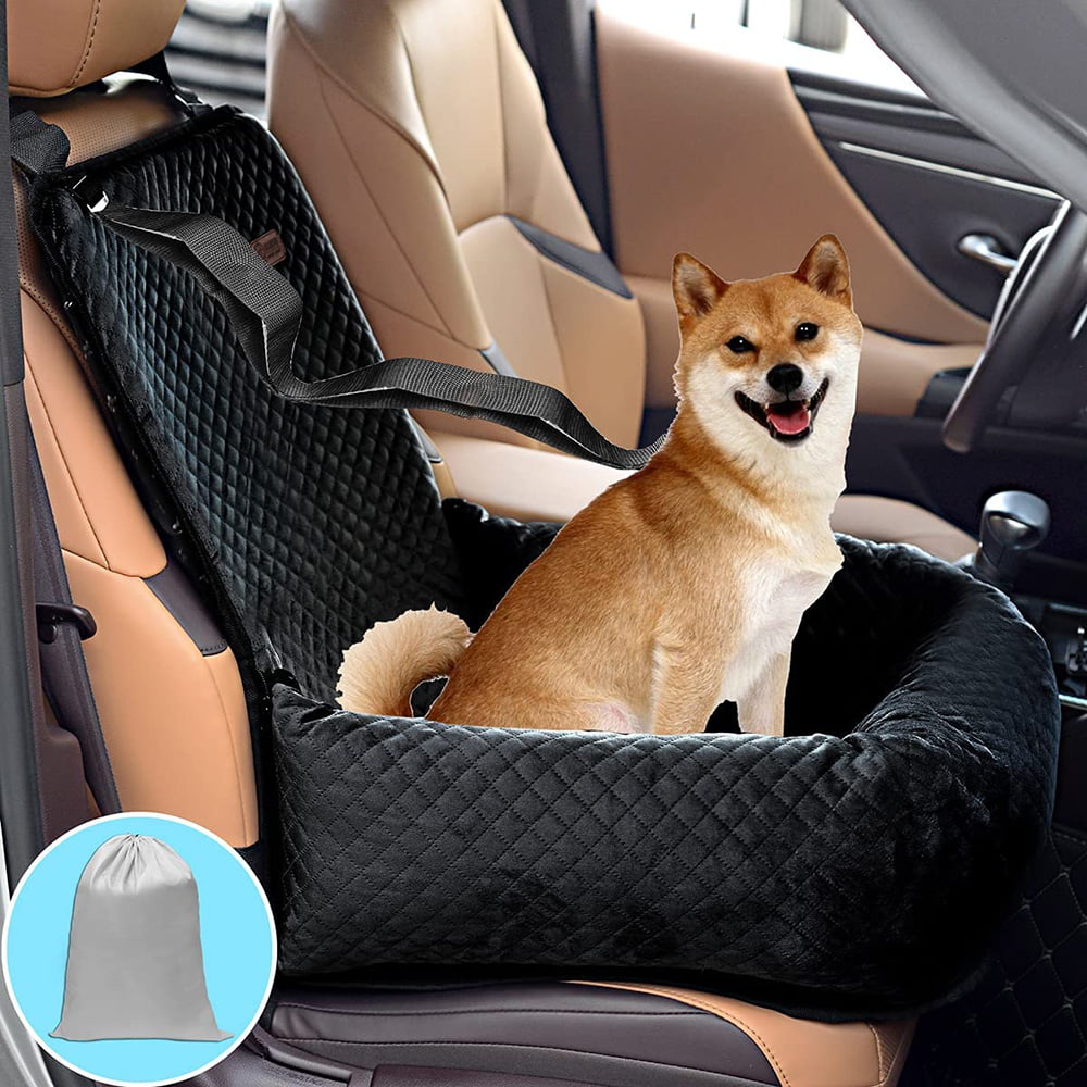 Dog car seat pet booster seat pet travel safety car seat， made of materials that are safe and comfortable for dogs and can be removed for easy cleaning.