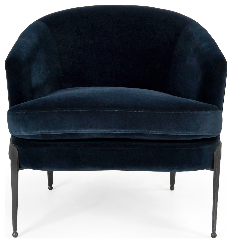 Ann Accent Chair Midnight Blue   Midcentury   Armchairs And Accent Chairs   by Kosas  Houzz